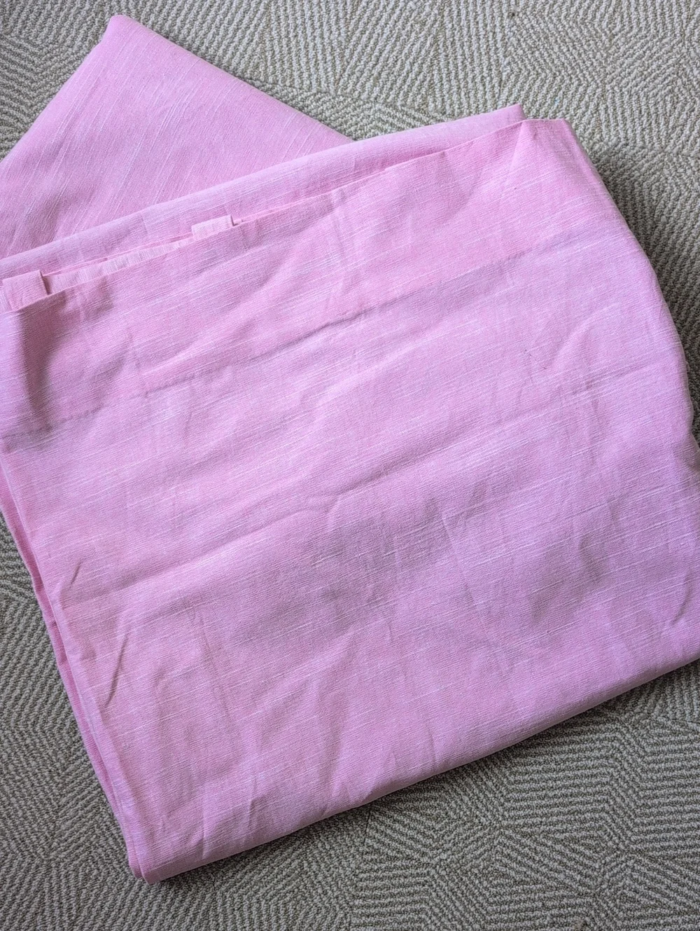 Pottery Barn Kids Evelyn Pink Linen Blend Blackout Curtains Panel Pair 44